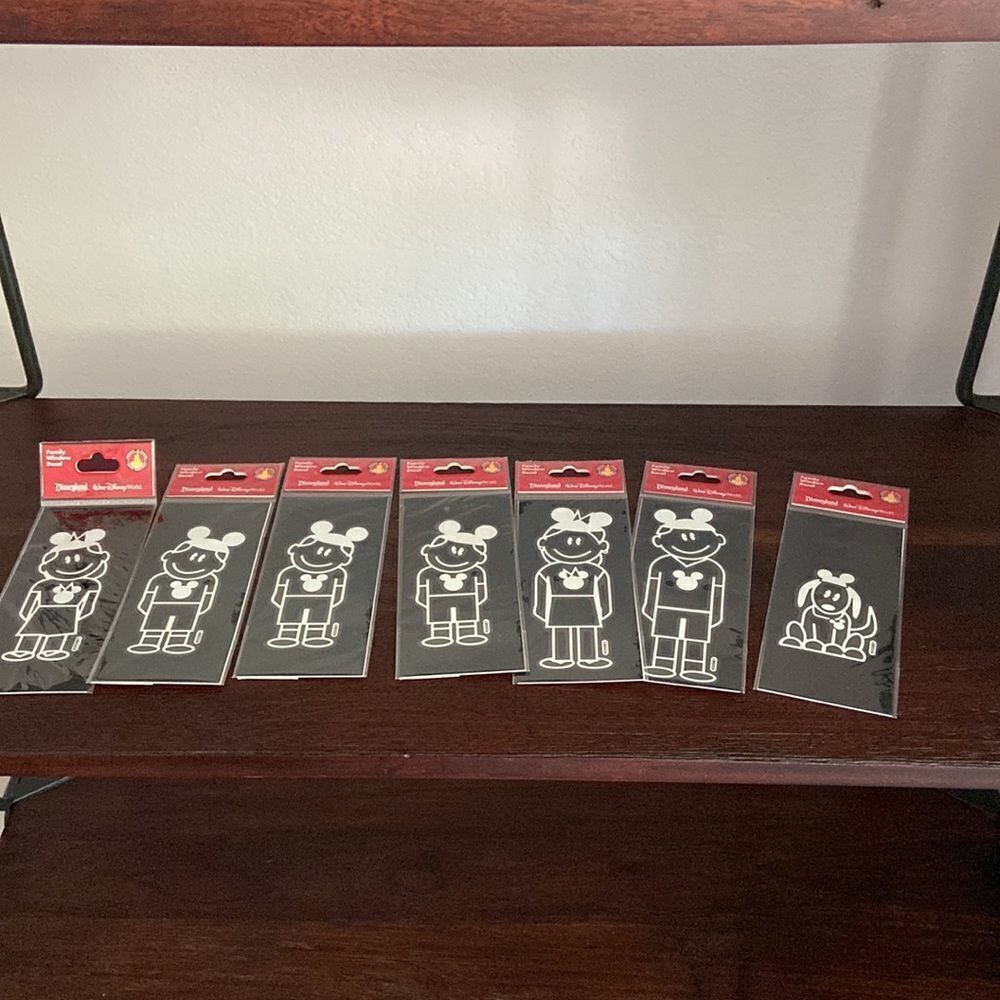 Disney Parks Authentic Family Window Decal: Girl boy mom dad dog Mickey Ears